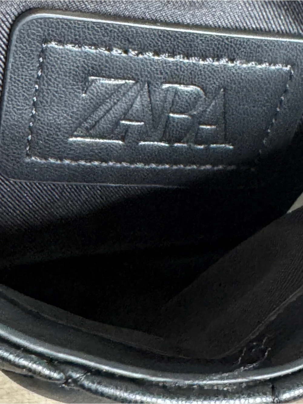 Zara black quilted